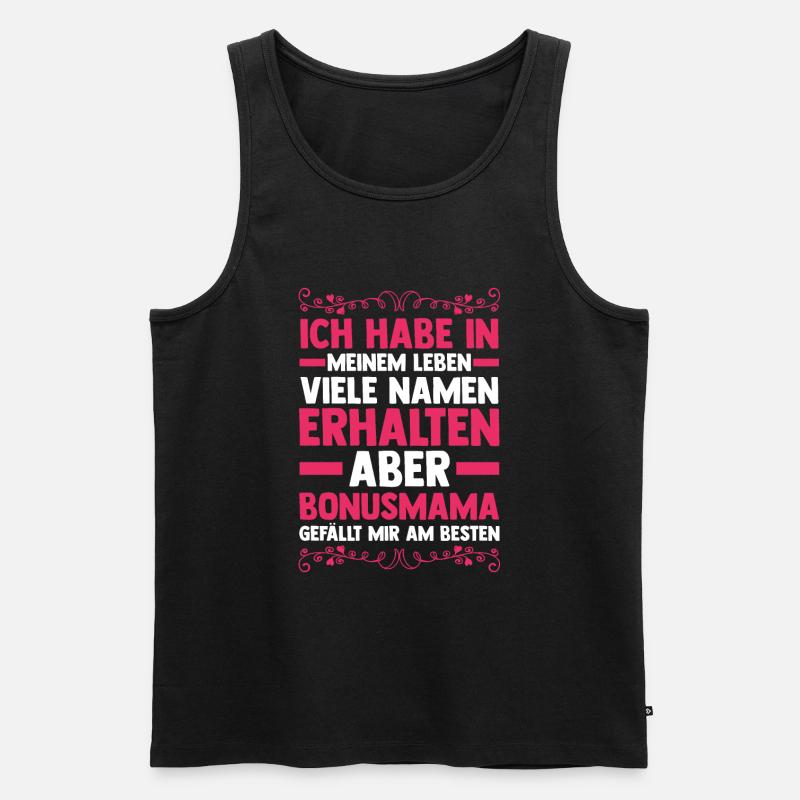 Stiefmutter Stiefmama Bonusmama - Männer Premium Bio Tank Top - Schwarz