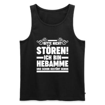 Geburtshelferin Hebamme - Männer Premium Bio Tank Top - Schwarz - Vorne - Michal (187cm)