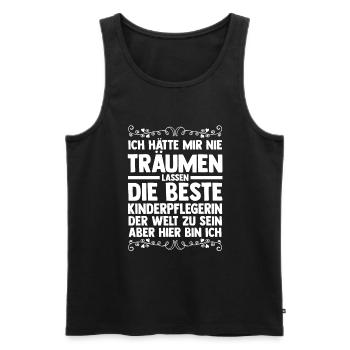 Erzieherin Kindergärtnerin Kinderpflegerin - Männer Premium Bio Tank Top - Schwarz - Vorne - Michal (187cm)