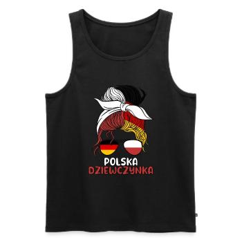 Polska dziewczyna Moitié Allemand Polonais Fille Pologne - Débardeur bio Premium Homme - noir - Devant - Michal (187cm)