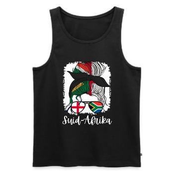 Suid-Afrika Sud-Africain Fille Angleterre Fille - Débardeur bio Premium Homme - noir - Devant - AI Model Male 178 light (178cm)