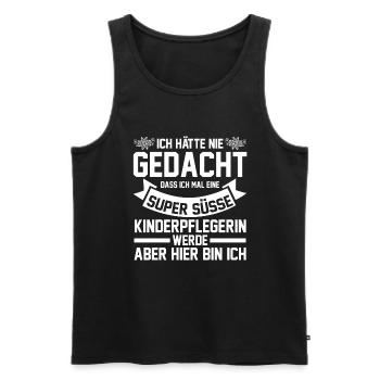 Erzieherin Kindergärtnerin Kinderpflegerin - Männer Premium Bio Tank Top - Schwarz - Vorne - Michal (187cm)