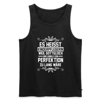 Erzieherin Kindergärtnerin Kinderpflegerin - Männer Premium Bio Tank Top - Schwarz - Vorne - Michal (187cm)