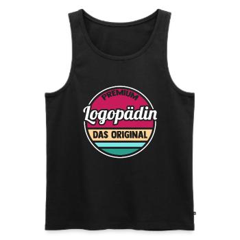 Logopädie Logopädin - Männer Premium Bio Tank Top - Schwarz - Vorne - Michal (187cm)
