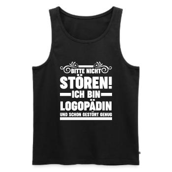 Logopädie Logopädin - Männer Premium Bio Tank Top - Schwarz - Vorne - Michal (187cm)