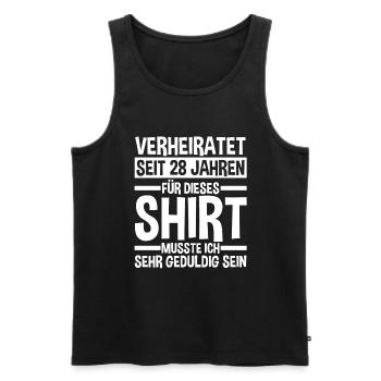 Ehe Nelkenhochzeit 28 Jahre Verheiratet Hochzeitst - Männer Premium Bio Tank Top - Schwarz - Vorne - Michal (187cm)