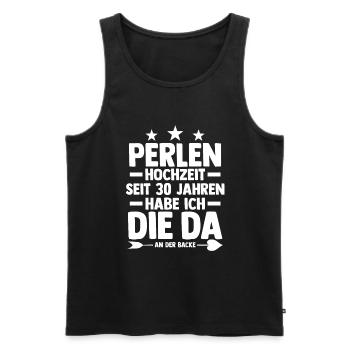 Ehe Perlenhochzeit 30 Jahre Verheiratet Hochzeitst - Männer Premium Bio Tank Top - Schwarz - Vorne - AI Model Male 178 light (178cm)