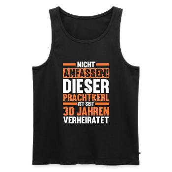 Ehe Perlenhochzeit 30 Jahre Verheiratet Hochzeitst - Männer Premium Bio Tank Top - Schwarz - Vorne - Michal (187cm)