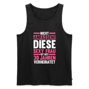 Ehe Perlenhochzeit 30 Jahre Verheiratet Hochzeitst - Männer Premium Bio Tank Top - Schwarz - Vorne - Michal (187cm)
