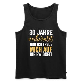 Ehe Perlenhochzeit 30 Jahre Verheiratet Hochzeitst - Männer Premium Bio Tank Top - Schwarz - Vorne - Michal (187cm)