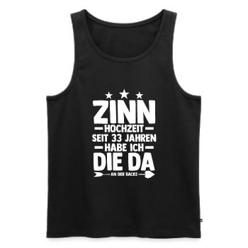 Ehe Zinnhochzeit 33 Jahre Verheiratet Hochzeitstag - Männer Premium Bio Tank Top - Schwarz - Vorne - Michal (187cm)