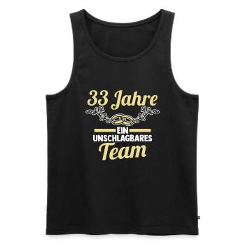 Ehe Zinnhochzeit 33 Jahre Verheiratet Hochzeitstag - Männer Premium Bio Tank Top - Schwarz - Vorne - Michal (187cm)