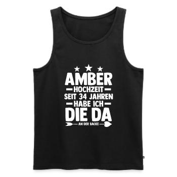 Ehe Amberhochzeit 34 Jahre Verheiratet Hochzeitsta - Männer Premium Bio Tank Top - Schwarz - Vorne - Michal (187cm)