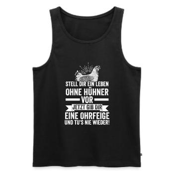Huhn Hühnerstall Bauernhof Bauer Landwirt Hühner - Männer Premium Bio Tank Top - Schwarz - Vorne - Michal (187cm)