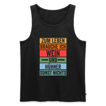 Wein Huhn Hühnerstall Bauernhof Bauer Landwirt Hüh - Männer Premium Bio Tank Top - Schwarz - Vorne - AI Model Male 178 light (178cm)