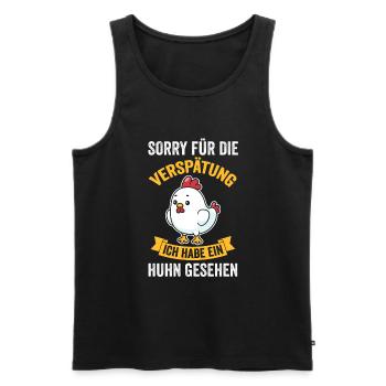 Huhn Hühnerstall Bauernhof Bauer Landwirt Hühner - Männer Premium Bio Tank Top - Schwarz - Vorne - Michal (187cm)