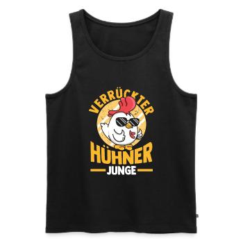 Huhn Hühnerstall Bauernhof Bauer Landwirt Hühner - Männer Premium Bio Tank Top - Schwarz - Vorne - Michal (187cm)