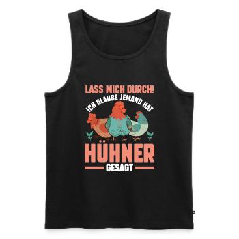 Huhn Hühnerstall Bauernhof Bauer Landwirt Hühner - Männer Premium Bio Tank Top - Schwarz - Vorne - Michal (187cm)