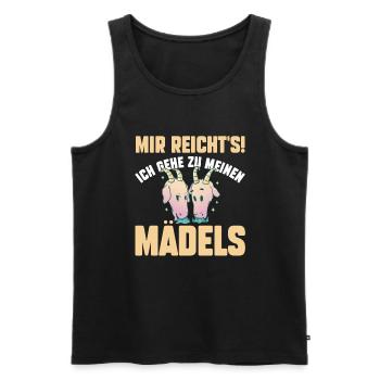 Ziege Ziegenbauer Bauernhof Landwirt Bauer Ziegen - Männer Premium Bio Tank Top - Schwarz - Vorne - Michal (187cm)