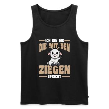 Ziege Ziegenbauer Bauernhof Landwirt Bauer Ziegen - Männer Premium Bio Tank Top - Schwarz - Vorne - Michal (187cm)
