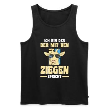 Ziege Ziegenbauer Bauernhof Landwirt Bauer Ziegen - Männer Premium Bio Tank Top - Schwarz - Vorne - Michal (187cm)
