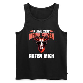 Ziege Ziegenbauer Bauernhof Landwirt Bauer Ziegen - Männer Premium Bio Tank Top - Schwarz - Vorne - Michal (187cm)