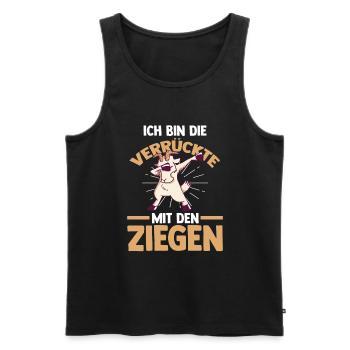 Ziege Ziegenbauer Bauernhof Landwirt Bauer Ziegen - Männer Premium Bio Tank Top - Schwarz - Vorne - Michal (187cm)