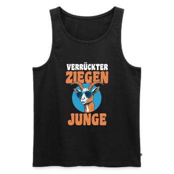 Ziege Ziegenbauer Bauernhof Landwirt Bauer Ziegen - Männer Premium Bio Tank Top - Schwarz - Vorne - Michal (187cm)