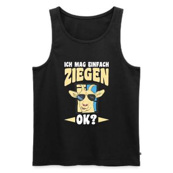 Ziege Ziegenbauer Bauernhof Landwirt Bauer Ziegen - Männer Premium Bio Tank Top - Schwarz - Vorne - Michal (187cm)
