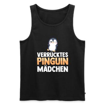 Pinguin - Männer Premium Bio Tank Top - Schwarz - Vorne - Michal (187cm)