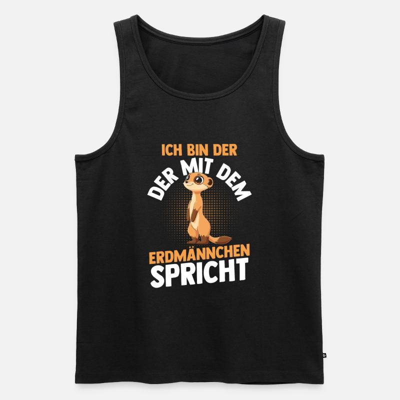Erdmännchen - Männer Premium Bio Tank Top - Schwarz