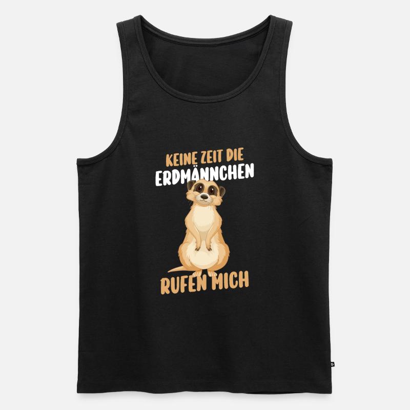 Erdmännchen - Männer Premium Bio Tank Top - Schwarz