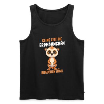 Erdmännchen - Männer Premium Bio Tank Top - Schwarz - Vorne - AI Model Male 178 light (178cm)