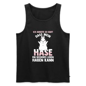Einhorn Kaninchen Hase - Männer Premium Bio Tank Top - Schwarz - Vorne - Michal (187cm)