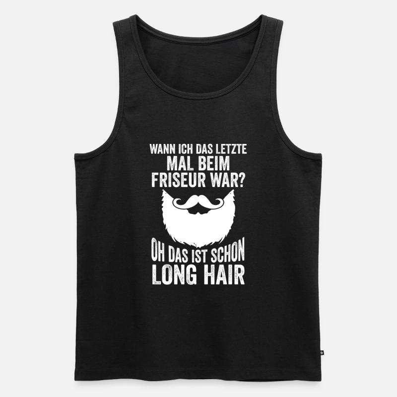 Bärtig Bartträger Schnurrbart Bart - Männer Premium Bio Tank Top - Schwarz