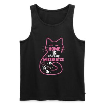 Katze Miezekatze Katzenliebhaber Katzenbesitzer Ka - Männer Premium Bio Tank Top - Schwarz - Vorne - Michal (187cm)