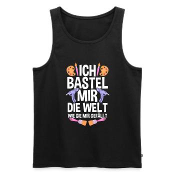Bastler Bastelunterricht Basteln - Männer Premium Bio Tank Top - Schwarz - Vorne - Michal (187cm)