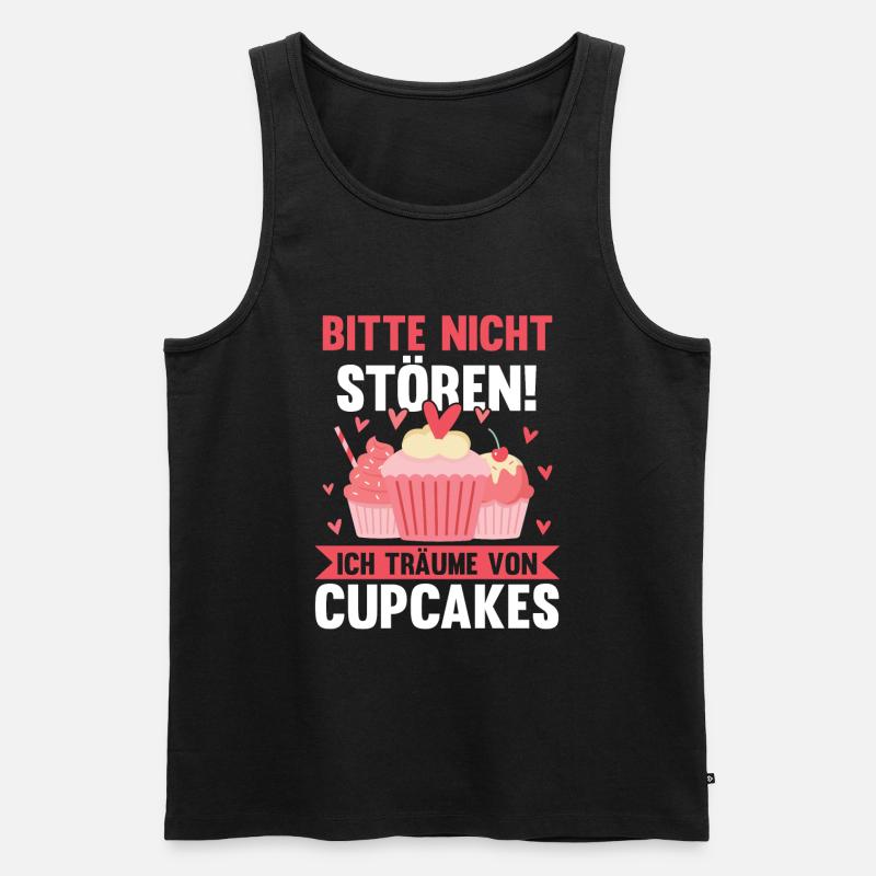 Backen Cupcakes - Männer Premium Bio Tank Top - Schwarz
