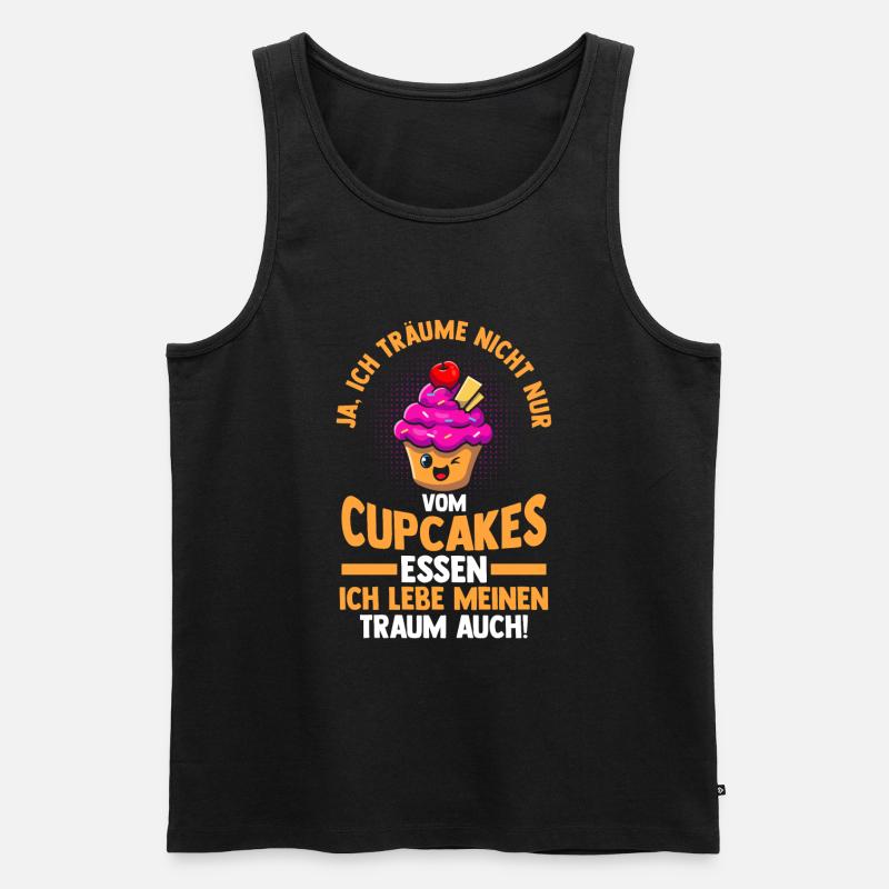 Backen Cupcakes - Männer Premium Bio Tank Top - Schwarz