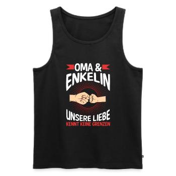 Oma Großmutter und Enkelin - Männer Premium Bio Tank Top - Schwarz - Vorne - Michal (187cm)