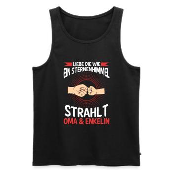 Oma Großmutter und Enkelin - Männer Premium Bio Tank Top - Schwarz - Vorne - Michal (187cm)