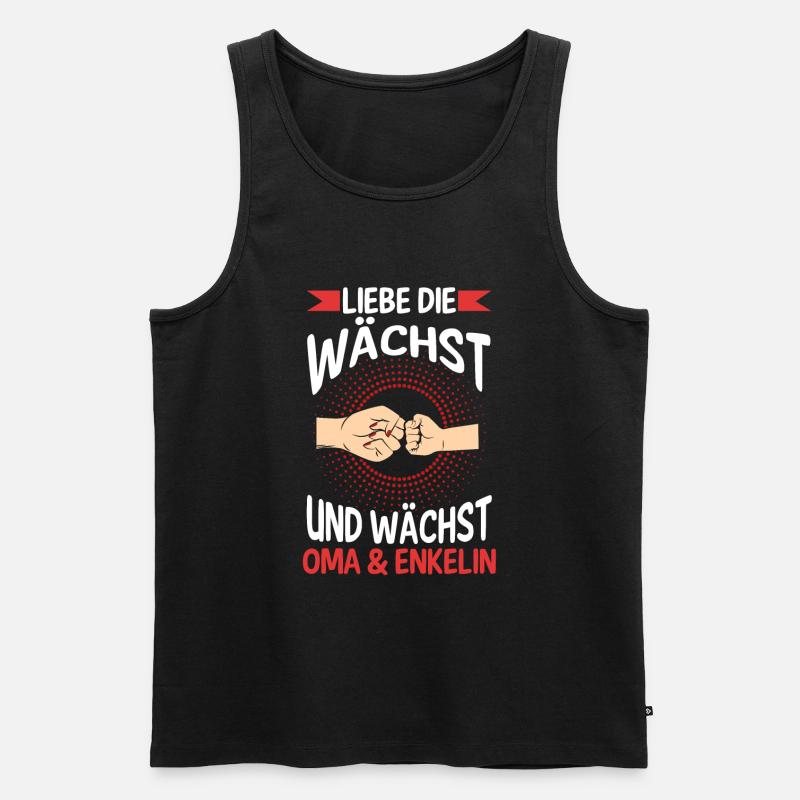 Oma Großmutter und Enkelin - Männer Premium Bio Tank Top - Schwarz