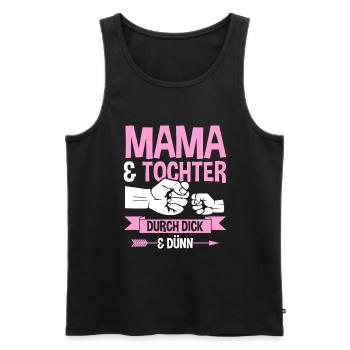 Mutter Muttertag Mama und Tochter - Männer Premium Bio Tank Top - Schwarz - Vorne - Michal (187cm)