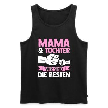 Mutter Muttertag Mama und Tochter - Männer Premium Bio Tank Top - Schwarz - Vorne - Michal (187cm)