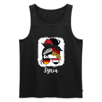 Half German Half Syrian Girl Germany Syria - Men's Premium Organic Tank Top - black - Front - Michal (187cm)