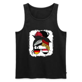 Half German Half Syrian Girl Germany Syria - Men's Premium Organic Tank Top - black - Front - Michal (187cm)
