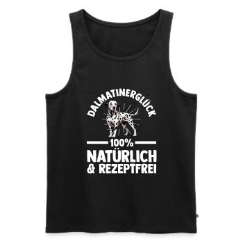 Hund Dalmatiner - Männer Premium Bio Tank Top - Schwarz - Vorne - Michal (187cm)