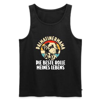 Mama Hundemama Hund Dalmatiner - Männer Premium Bio Tank Top - Schwarz - Vorne - Michal (187cm)
