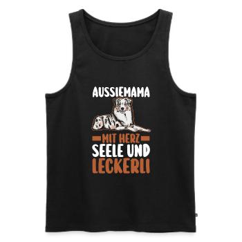 Australian Shepherd Hundemama Hund Aussie - Männer Premium Bio Tank Top - Schwarz - Vorne - Michal (187cm)