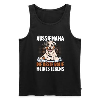 Australian Shepherd Hund Aussie - Männer Premium Bio Tank Top - Schwarz - Vorne - Michal (187cm)